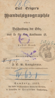 Carl Crüger's Handelsgeographie oder Beschreibung der Erde, was sie für den Kaufmann ist. Bd. 1, Th. 8, Der Kaufmann