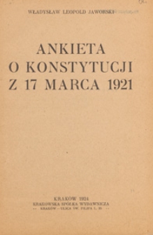Ankieta o konstytucji z 17 marca 1921