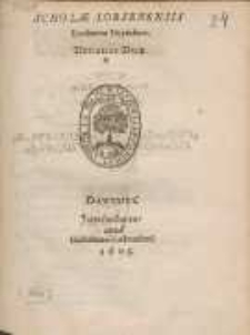 Schol&aelig; Lobsenensis Euodiarum Nuptialium Decades Du&aelig; [...]