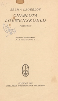 Charlota Loewenskoeld : powieść