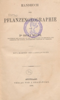 Handbuch der Pflanzengeographie