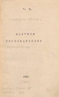 Słownik ortograficzny języka polskiego