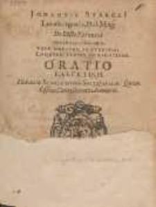 Johannis Starcki[i] Lun&aelig;burgensis, Phil. Mag. De Dicto Favorini [...] : Oratio Elegktikī Habita in Schola veteris Soltquell&aelig;:Quum Officio Conrectoratus decederat