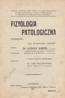 Fizyologia patologiczna : podręcznik dla studentów i lekarzy
