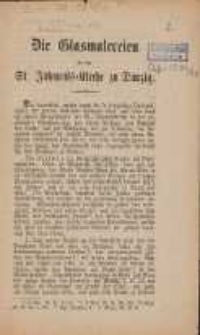 Die Glasmalereien in der St. Johannis-Kirche zu Danzig