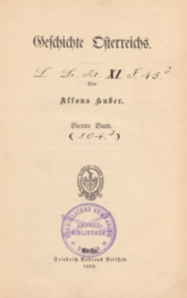 Geschichte &Ouml;sterreichs. Bd. 4