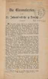 Die Glasmalereien in der St. Johannis-Kirche zu Danzig