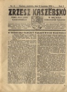 Zrzesz Kaszëbskô. Pismo dla ludu kaszubskiego. W imię Boga odrodzenie Kaszub!, nr.6, 1934