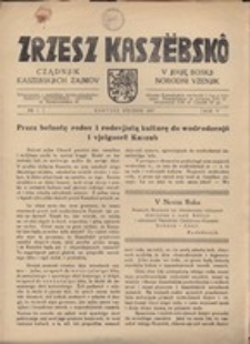 Zrzesz Kasz&euml;bsk&ocirc;. Cządnjik Kaszebskjich. V Mjono Boskji Norodni Vzenjik, nr.1, 1937