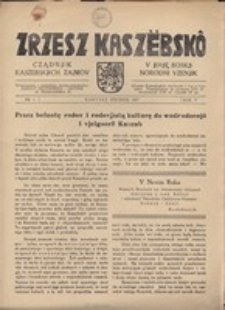 Zrzesz Kaszëbskô. Cządnjik Kaszebskjich. V Mjono Boskji Norodni Vzenjik, nr.1, 1937