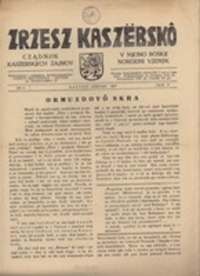 Zrzesz Kasz&euml;bsk&ocirc;. Cządnjik Kaszebskjich. V Mjono Boskji Norodni Vzenjik, nr.4, 1937