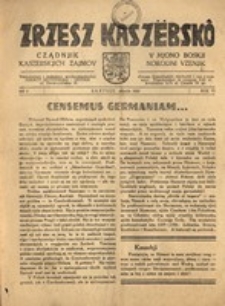 Zrzesz Kaszëbskô. Cządnjik Kaszebskjich. V Mjono Boskji Norodni Vzenjik, nr.8, 1938