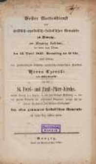 Erster Gottesdienst der christlich-apostolisch-katholischen Gemeinde zu Danzig : am Sonntag Jubilate, der dritte nach Ostern, den 13. April 1845, Vormittag um 11 Uhr : unter Leitung des Hochw&uuml;rdigen christlich-apostolisch-katholischen Priesters Herrn Czerski aus Schneidem&uuml;hl in der St. Petri- und Pauli-Pfarr-Kirche [...]