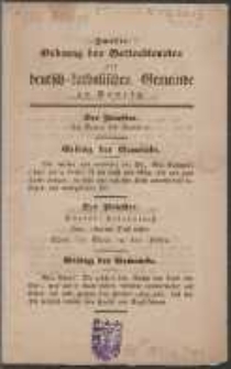 Zweite Ordnung des Gottesdienstes der deutsch-katholischen Gemeinde zu Danzig