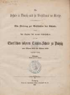 Die Schule in Danzig und ihr Verh&auml;ltniss zur Kirche : Ein Beitrag zur Geschichte der Schule : womit den Beginn des neuen Schuljahres in der Ebert'schen h&ouml;heren T&ouml;chter-Schule zu Danzig von Ostern 1859 bis Ostern 1860