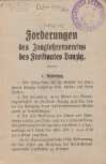 Forderungen des Junglehrervereins des Freistaates Danzig