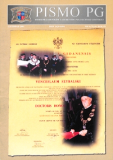Pismo PG : pismo pracowników i studentów Politechniki Gdańskiej, 2001, R. 9, nr 8 (Listopad)