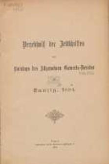 Verzeichni&szlig; der Zeitschriften des Katalogs des Allgemeinen Gewerbe-Vereins zu Danzig : 1894