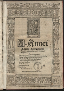 M. Annei Lucani Cordubensis Pharsalia