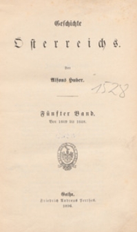 Geschichte Österreichs. Bd. 5