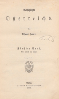 Geschichte &Ouml;sterreichs. Bd. 5