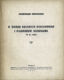 V Zjazd Polskich Historyków i Filozofów Medycyny w r. 1929 /