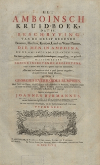Herbarium Amboinense, plurimas conplectens arbores, frutices, herbas, plantas terrestres & aquaticas, quae in Amboina Vpl. 5-6