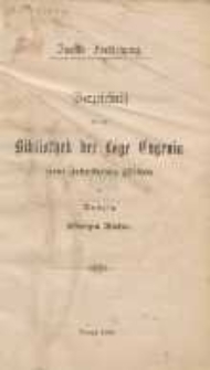 Zweite Fortsetzung : Verzeichniß der zur Bibliothek der Loge Eugenia zum gekrönten Löwen in Danzig gehörigen Bücher