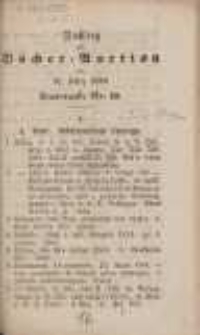 Nachtrag zur Bücher-Auction am 18. März 1868 Frauengasse No. 19.