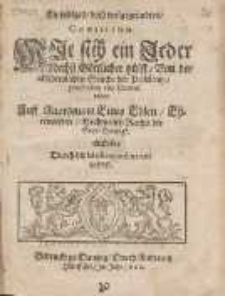 Einfeltiges, doch wolgegruendtes, Consilium. Wie sich ein Jeder Nechst Goettlicher huelff, Von der abschewlichen Seuche der Pestilentz, pr&aelig;serviren vnd Curiren moege : Auff Anordnung Eines [...] Raths der Stadt Dantzigk