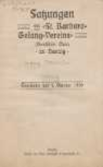 Satzungen des St. Barbara-Gesang-Vereins (Gemischter Chor) zu Danzig : Gegründet am 1. Oktober 1906