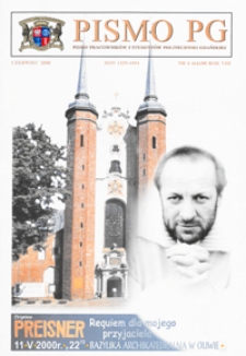 Pismo PG : pismo pracowników i studentów Politechniki Gdańskiej, 2000, R. 8, nr 6 (Czerwiec)