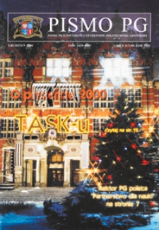 Pismo PG : pismo pracowników i studentów Politechniki Gdańskiej, 2000, R. 8, nr 9 (Grudzień)