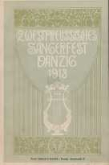 Festschrift zum 2. Westpreußischen Sängerfest in Danzig 1913