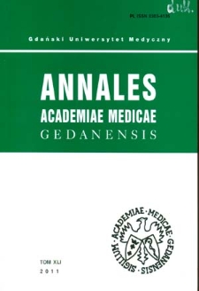 Annales Academiae Medicae Gedanensis, 2011, t. 41