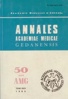 Annales Academiae Medicae Gedanensis, 1995, t. 25