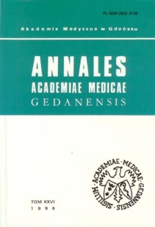 Annales Academiae Medicae Gedanensis, 1996, t. 26