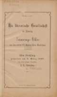 Die literarische Gesellschaft in Danzig : Erinnerungs-Bilder aus den ersten 25 Jahren ihres Bestehens : Eine Vorlesung gehalten am 9 M&auml;rz 1887