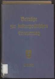 Beiträge zur kulturpolitischen Erneuerung ; Deutschkundliche Wochen von 1933 bis 1939