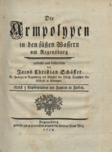 Die Armpolypen in den sussen Wassern um Regensburg