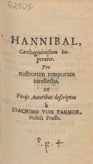 Hannibal, Carthaginiensium Imperator
