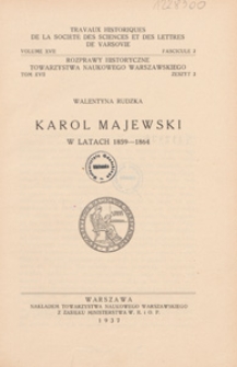 Karol Majewski w latach 1859-1864