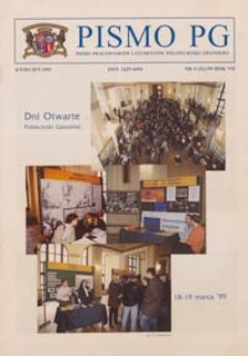 Pismo PG : pismo pracowników i studentów Politechniki Gdańskiej, 1999, R. 7, nr 4 (Kwiecień)