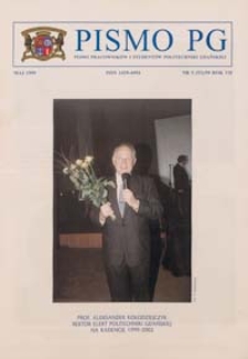 Pismo PG : pismo pracowników i studentów Politechniki Gdańskiej, 1999, R. 7, nr 5 (Maj)