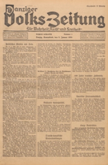 Danziger Volks - Zeitung für Wahrheit, Recht, und Freiheit, 1934.01.06 nr 4