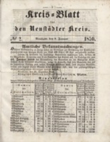 Kreis=Blatt fur den Neustadter Kreis, nr.2,1850