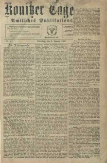 Konitzer Tageblatt.Amtliches Publikations=Organ