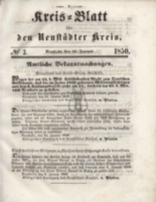 Kreis=Blatt fur den Neustadter Kreis, nr.3,1850