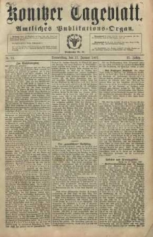 Konitzer Tageblatt.Amtliches Publikations=Organ