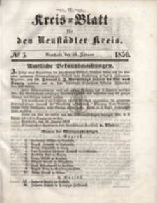 Kreis=Blatt fur den Neustadter Kreis, nr.5,1850